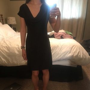 Loeffler Randall Black polka dot 100% silk dress sz 4